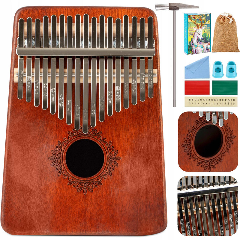 Drewniana Kalimba Przenośne pianino 17klawiszy